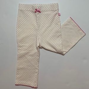 ⭐️LAST CHANCE ITEM⭐️ ALL MINE Cream Leggings with Pink Mini Hearts ❤️